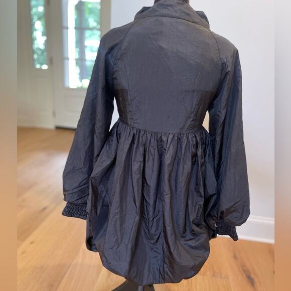 Anthropology | RYU Black All Weather Smocked Jacket Small - Picture 3 of 11